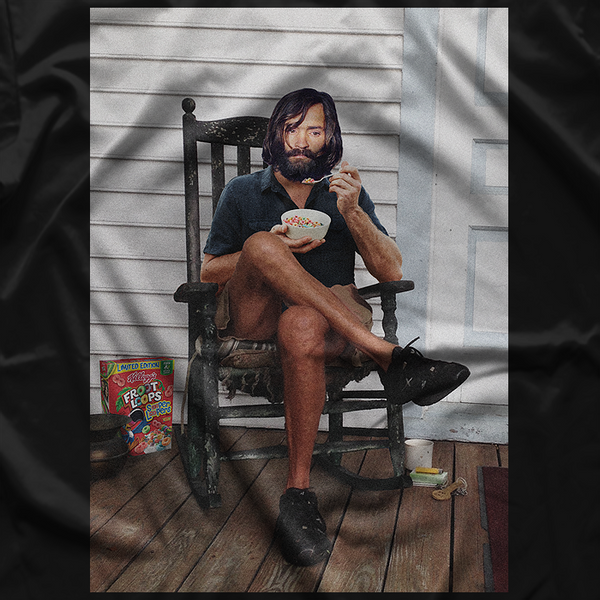 CHARLES MANSON EATING FRUIT LOOPS ON YOUR FRONT PORCH