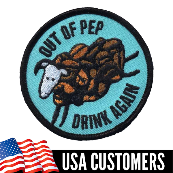 Out of Pep 3x3" embroidered patch - USA